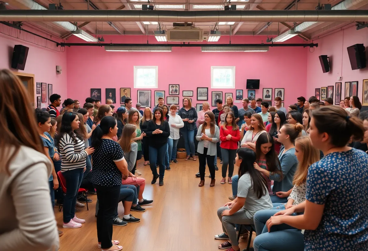 Participants in acting workshops at the Coronado Community Center