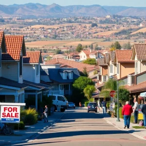 Vibrant California neighborhood with homes for sale