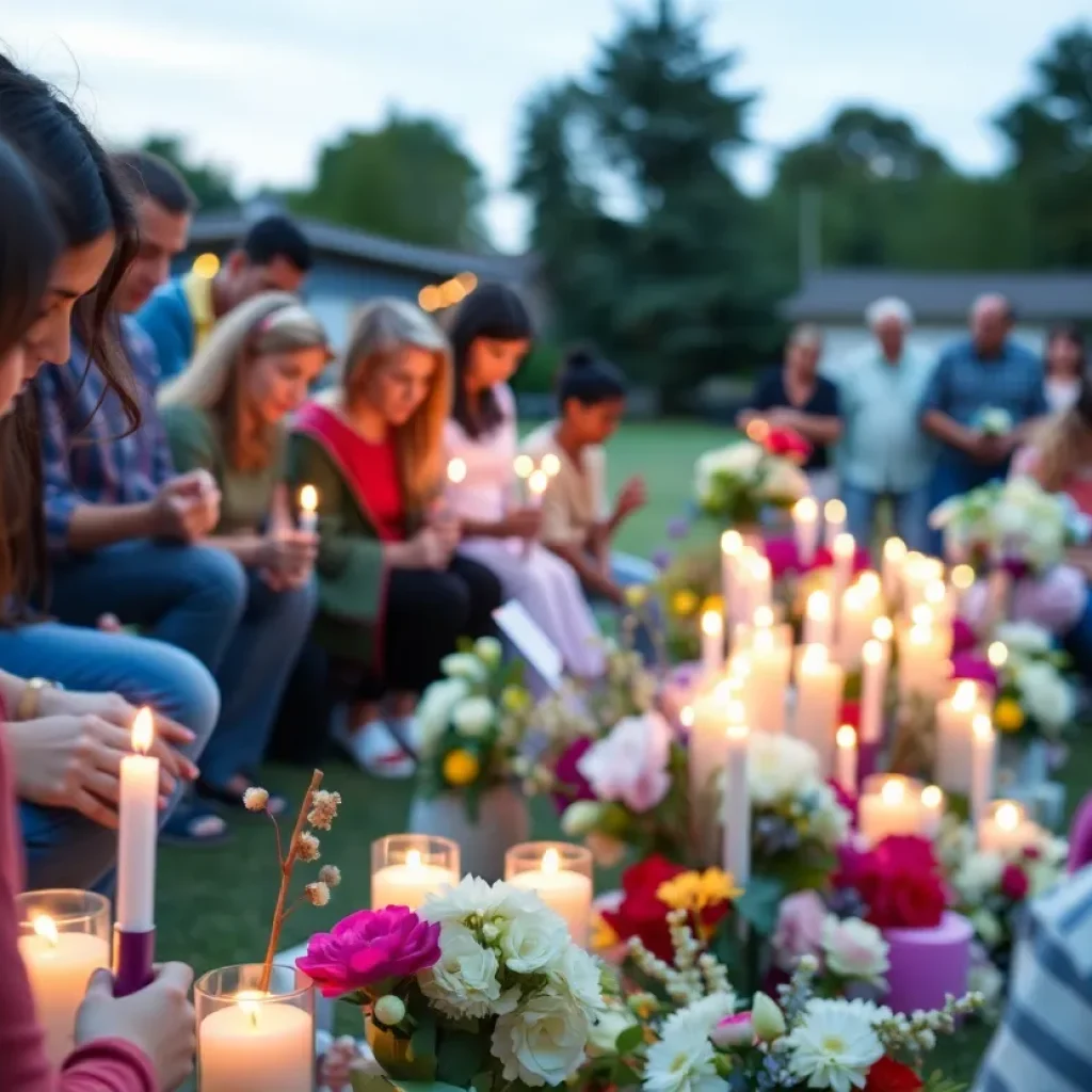 Community members gathered to honor a lost child