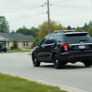 A police chase scene in Coronado with a focus on a speeding black SUV.