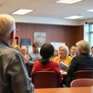 Residents participating in a meeting at Coronado Public Library