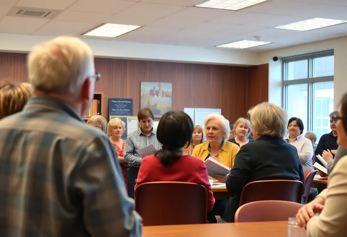 Residents participating in a meeting at Coronado Public Library