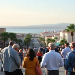 Community members discussing elections in Coronado.