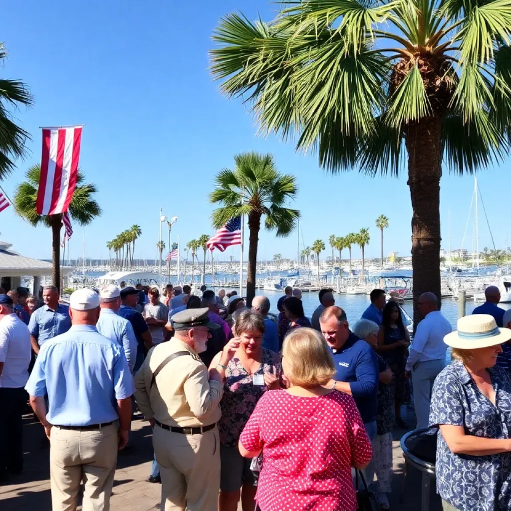 Community celebration at the Coronado Yacht Club with military themes