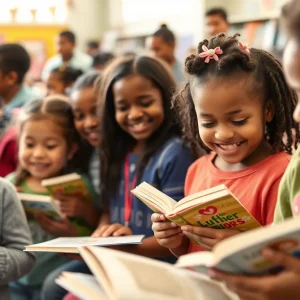 Children engaging in reading activities during Read Across America Day in Coronado.