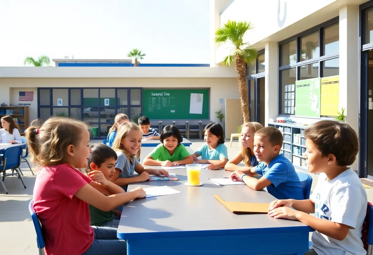Students in Coronado enjoying school in a coastal setting