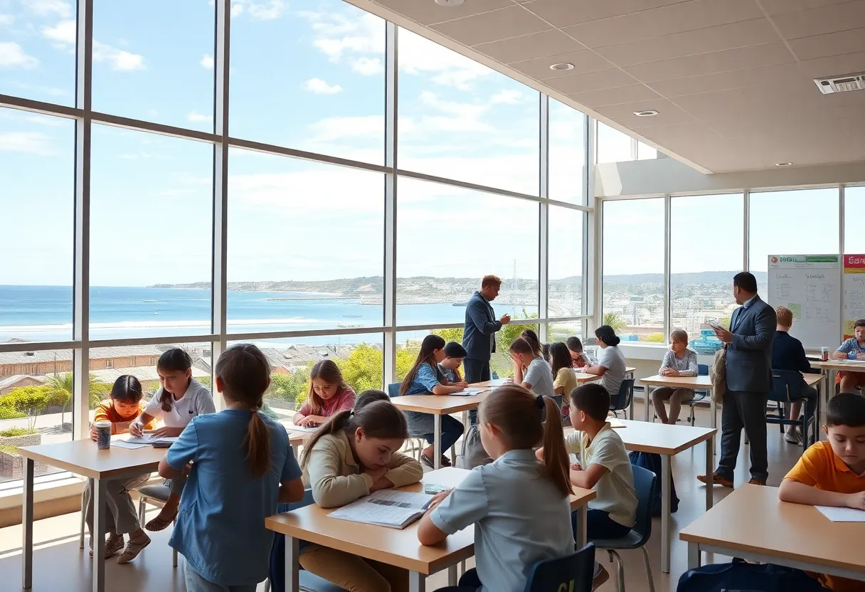 Students in Coronado school engaged in learning activities.