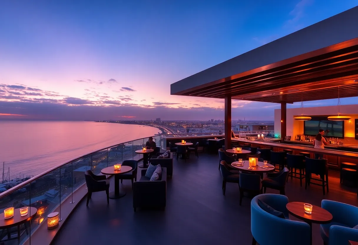 Rooftop bar Dive in Coronado with ocean views