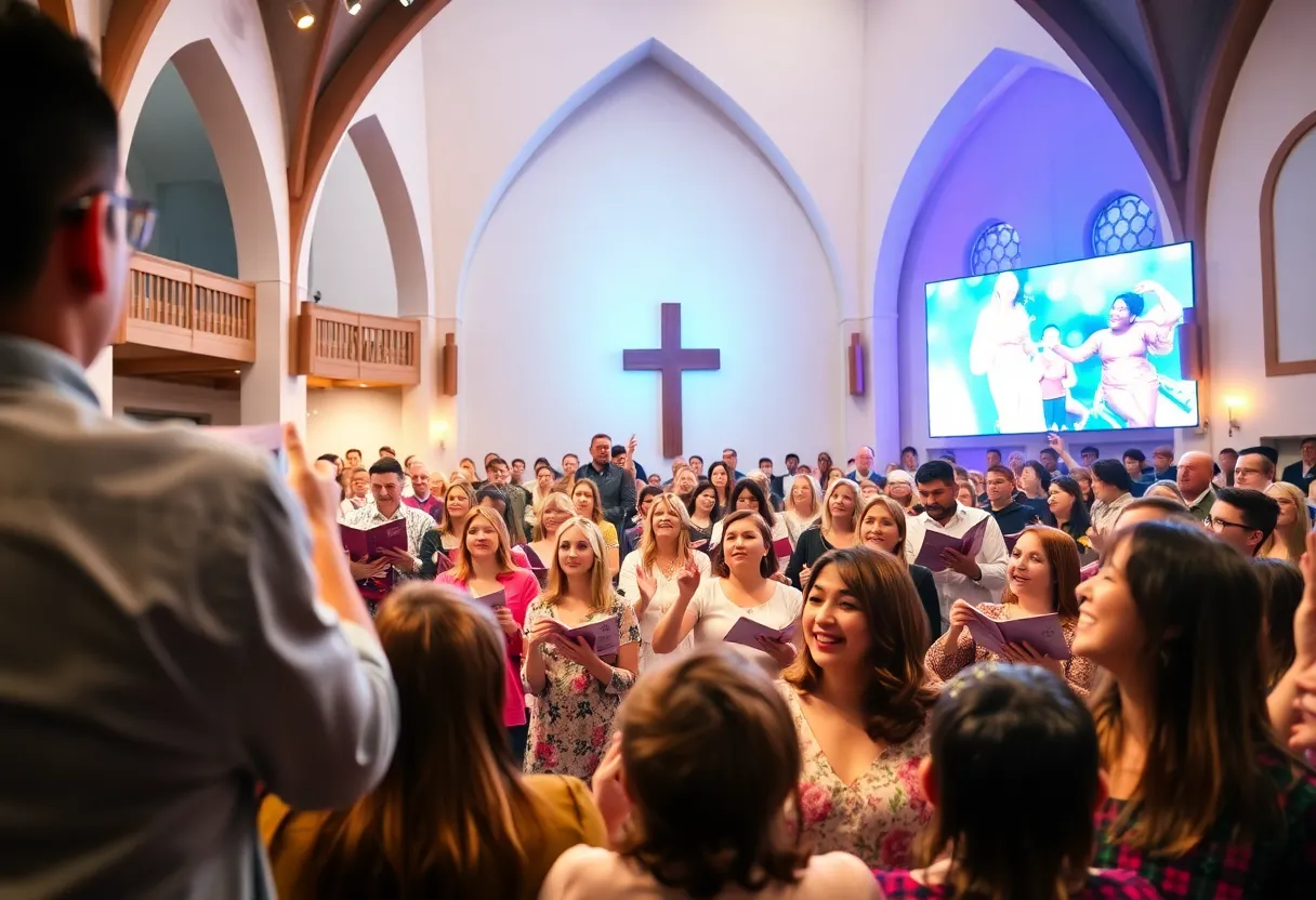 San Diego Saints Choir performing 'Lamb of God' during Easter