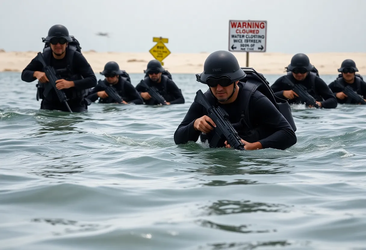 Navy SEAL candidates training in contaminated waters off San Diego