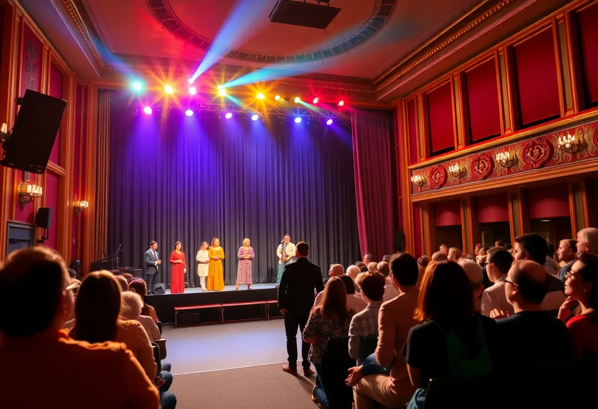 Actors performing on stage in a San Diego theater