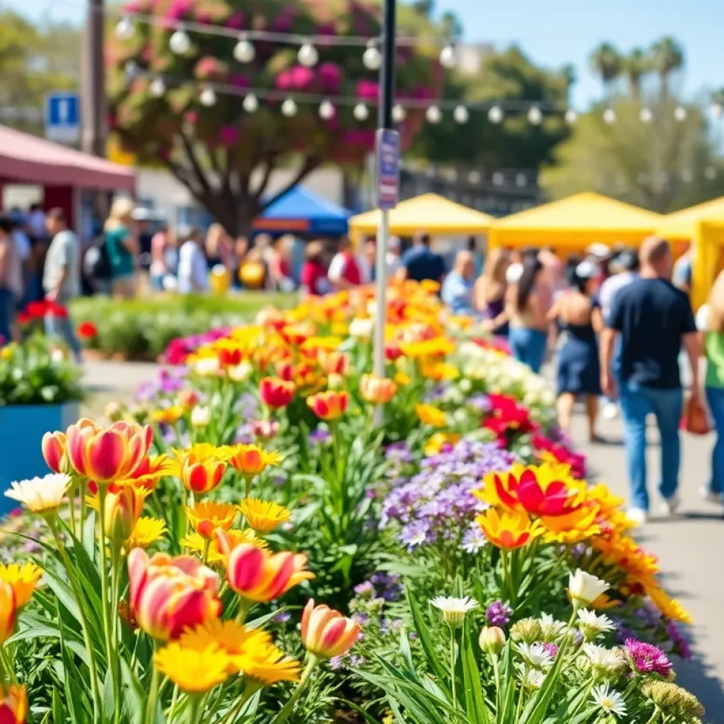 Spring festivities in San Diego showcasing flowers and community events.