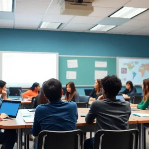 High school students participating in a practical Personal Finance lesson
