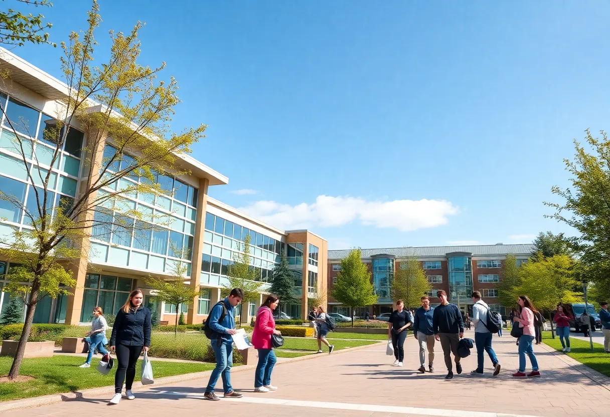 Students engaged in STEM education activities at URI