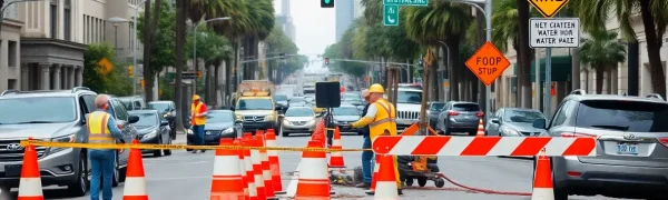 Water Main Break Causes Traffic Woes in San Diego
