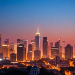 California city skyline signifying economic growth