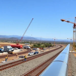 Construction site of the California High-Speed Rail project