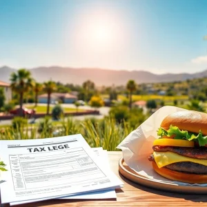 Illustration representing California tax relief and discounts for tax filers.