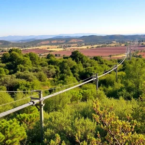 California landscape emphasizing advanced wildfire mitigation techniques.