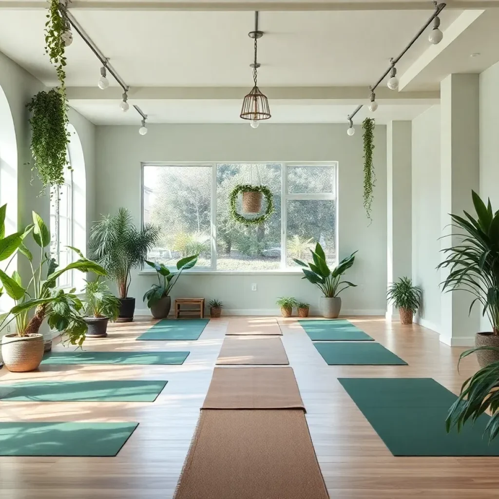 Interior of Cays Yoga and Pilates studio
