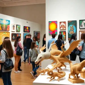 Artwork displayed at Coronado School of the Arts exhibit
