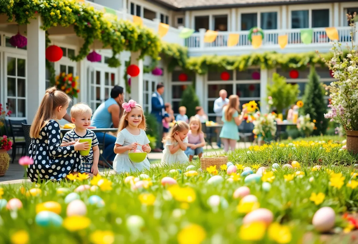 Families celebrating Easter in Coronado