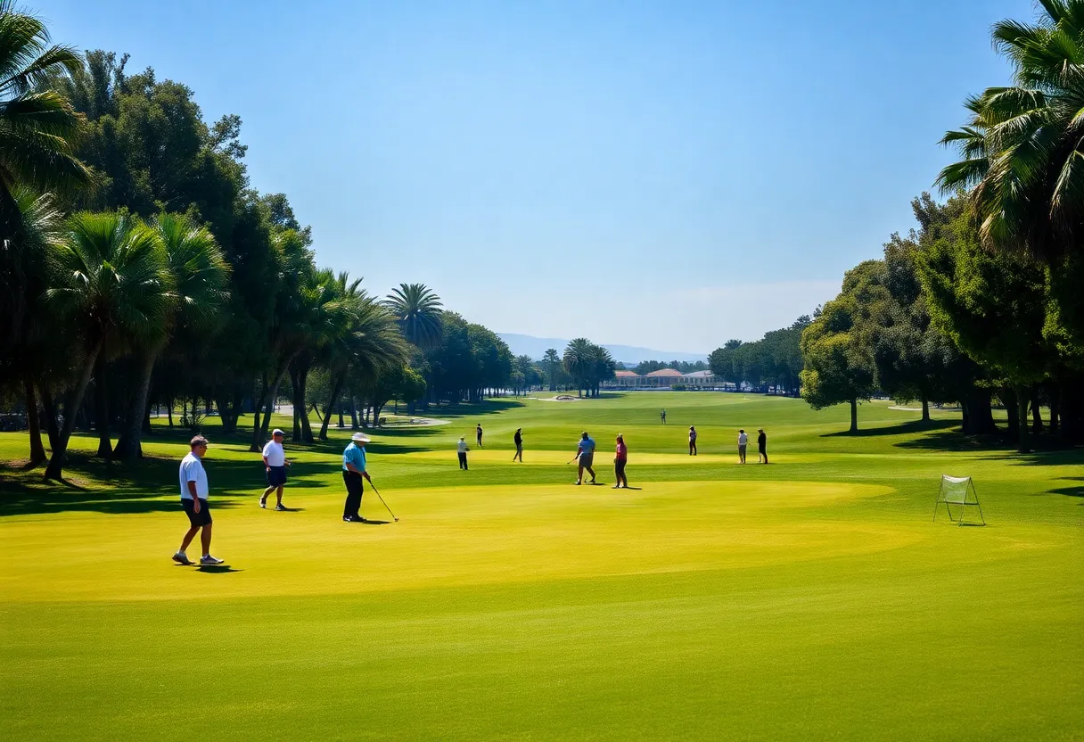 Players on a golf course in Coronado