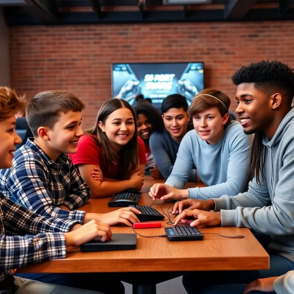 Students participating in the Coronado Middle School esports team meeting