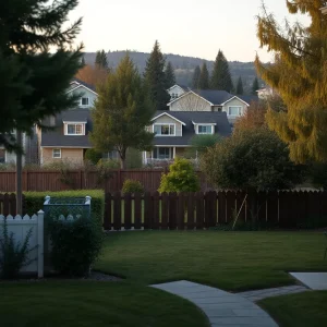 Suburban neighborhood in Grass Valley, California