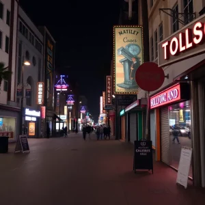 Empty Hollywood Boulevard reflecting the decline in tourism