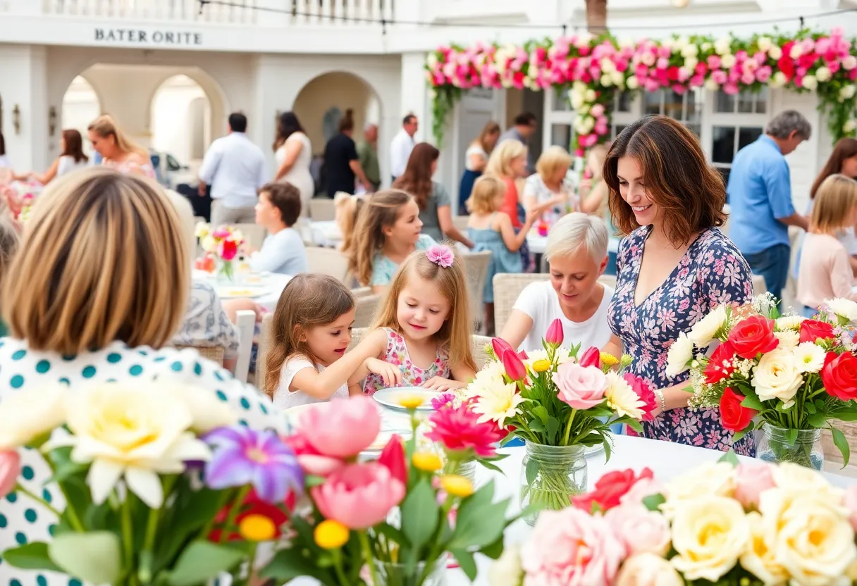 Mother's Day celebration in Coronado with families enjoying activities