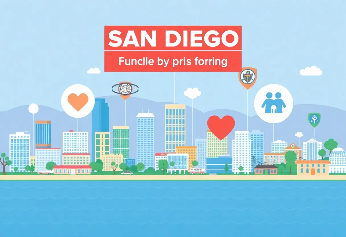 San Diego cityscape representing public health initiatives.
