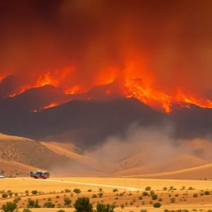 Firefighters battling the Silver Fire in California