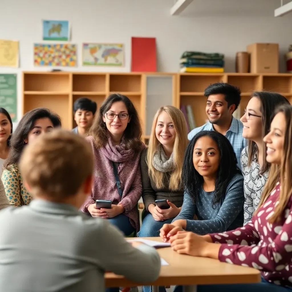 Educators learning about neurodiversity in a classroom