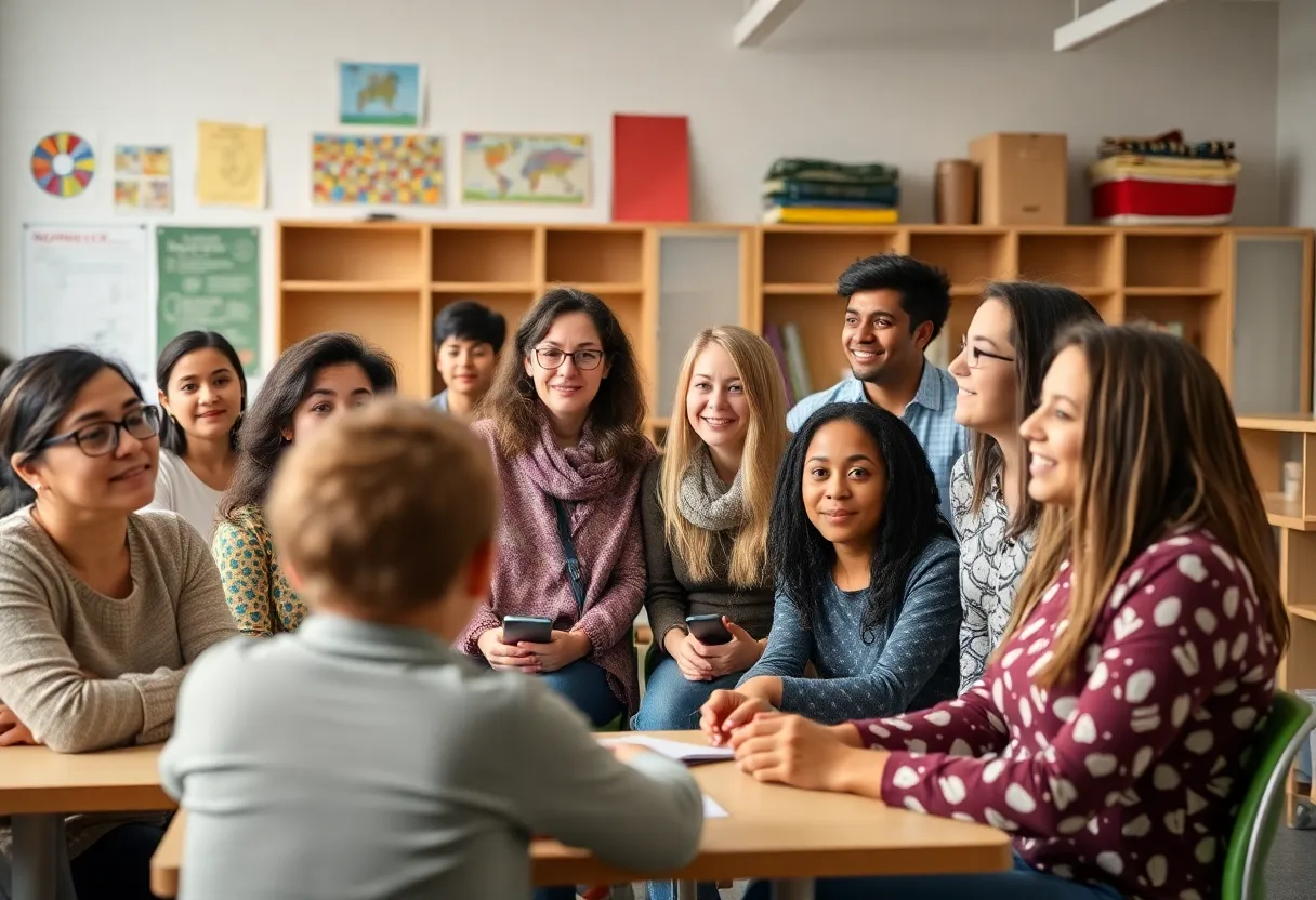 Educators learning about neurodiversity in a classroom