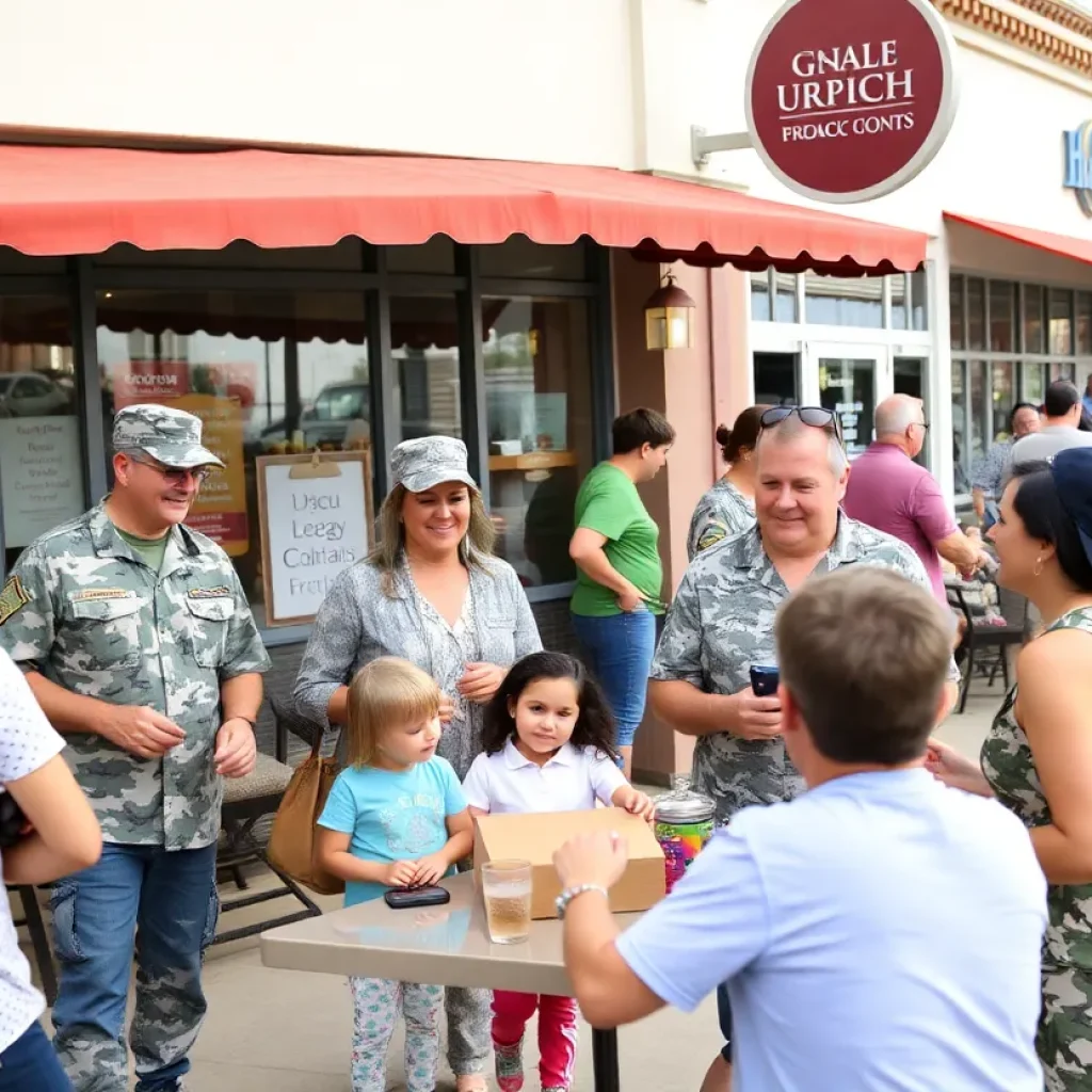 Military families enjoying local discounts in Coronado with the Valor app.