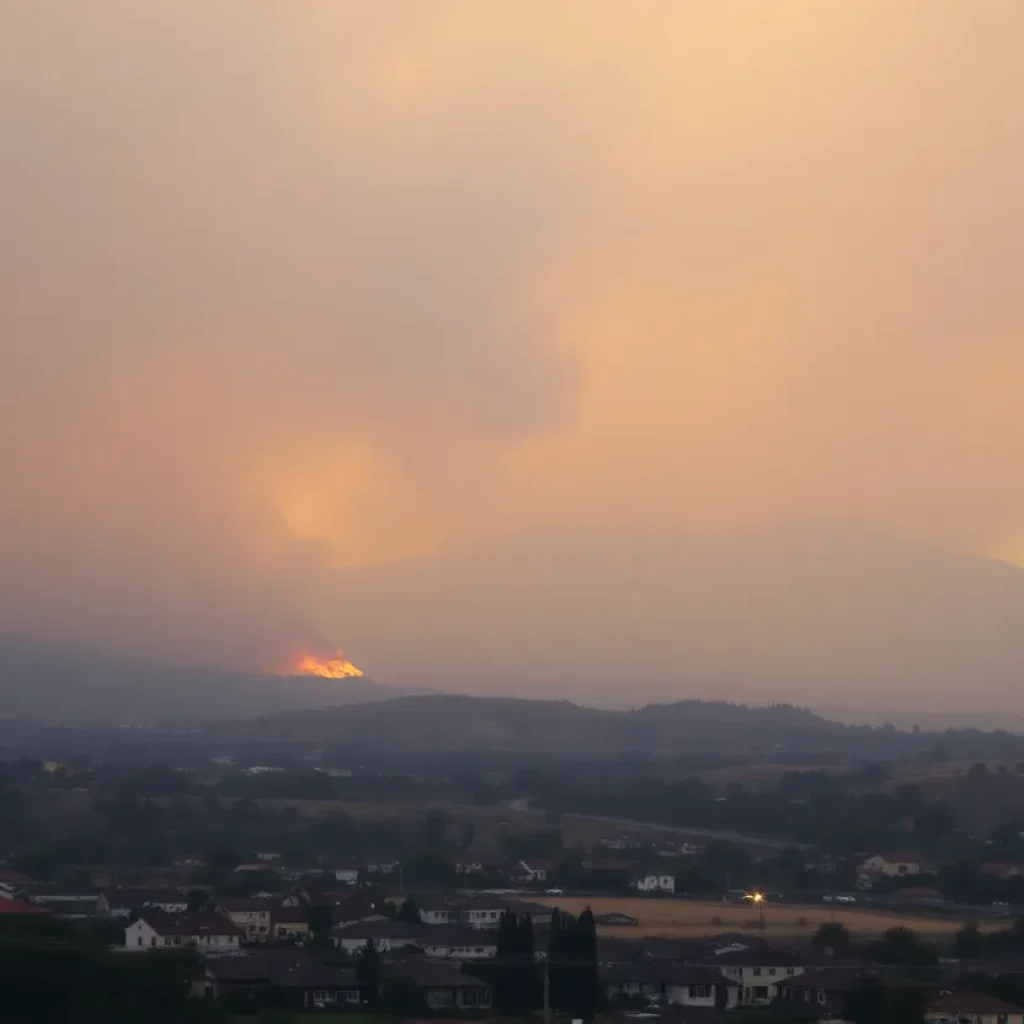 Wildfires burning in San Diego with strong winds