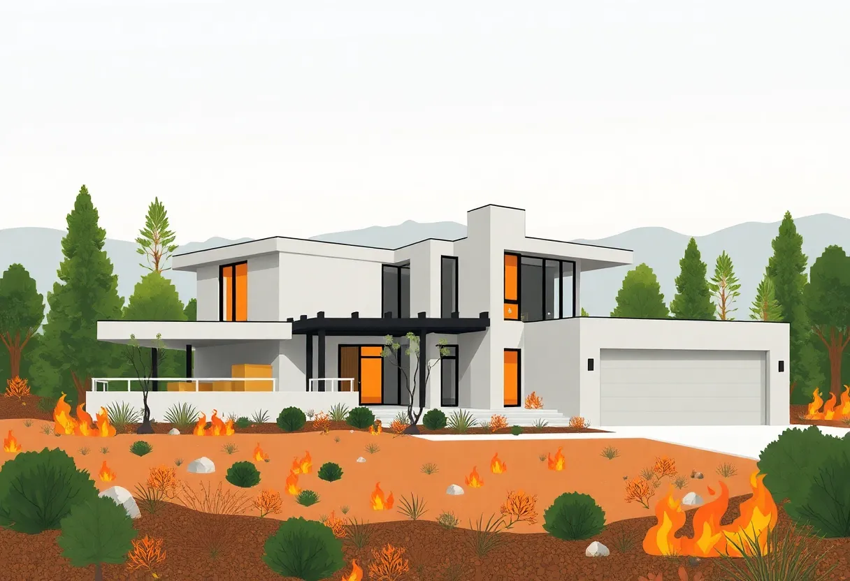 Modern California home made of non-combustible materials