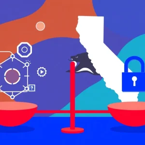 Conceptual illustration of California's AI regulations