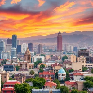 A vibrant California cityscape symbolizing change and hope for the future.