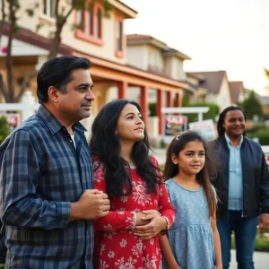 Families exploring housing options in California
