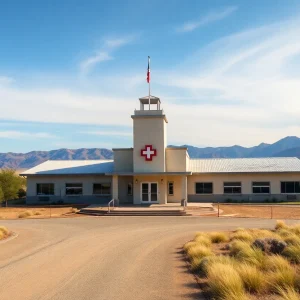 Scenic view of a rural hospital in California