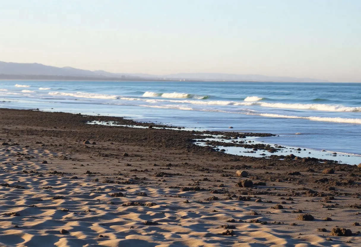 Polluted Coronado Beach due to Tijuana River contamination