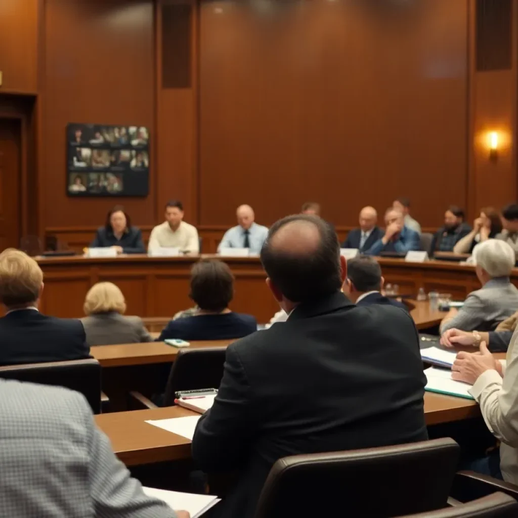 Council members discussing regulations in Coronado City Council Chamber
