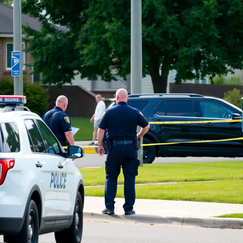 Police investigating a crime scene near a postal drop box in Coronado.