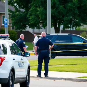Police investigating a crime scene near a postal drop box in Coronado.