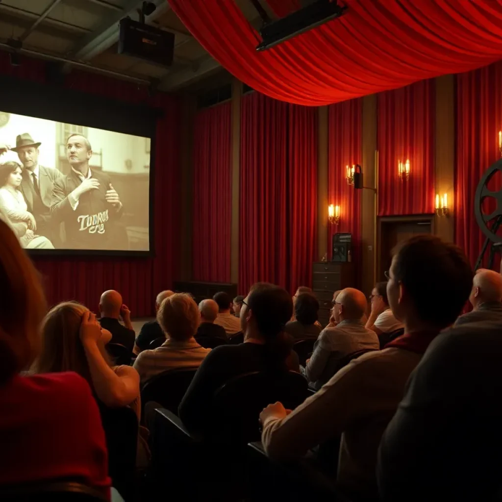 Audience watching The Magnificent Ambersons at Coronado Public Library