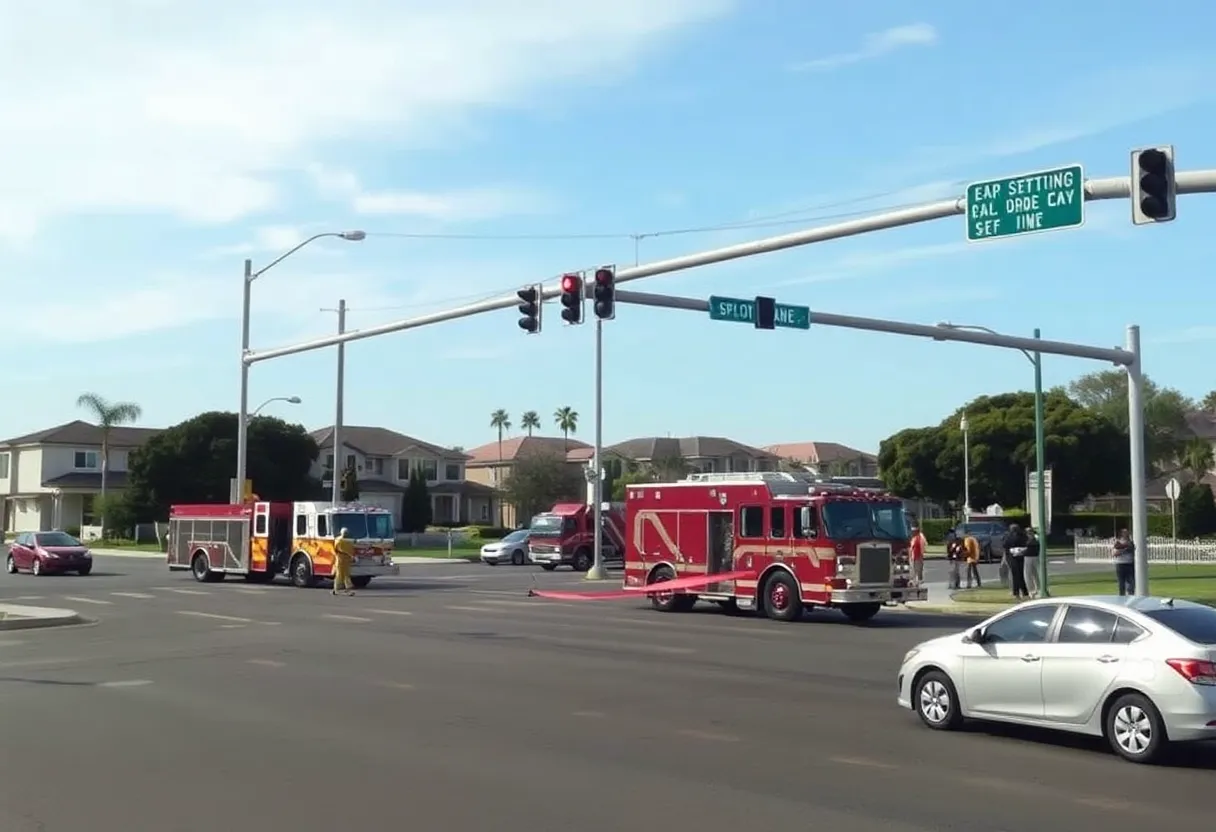 Emergency responders managing a gas leak in Coronado