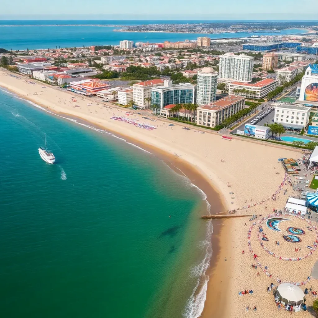 Aerial view of Coronado Island during the film festival