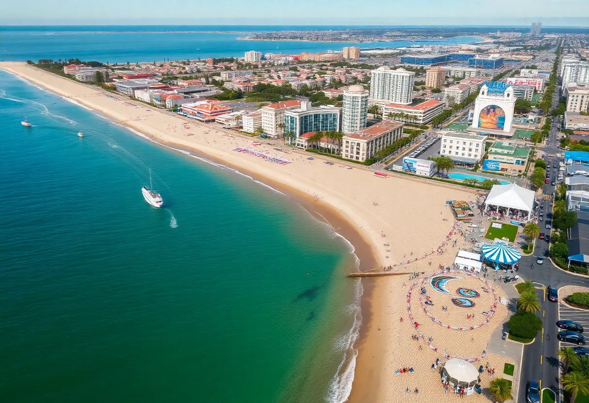Aerial view of Coronado Island during the film festival